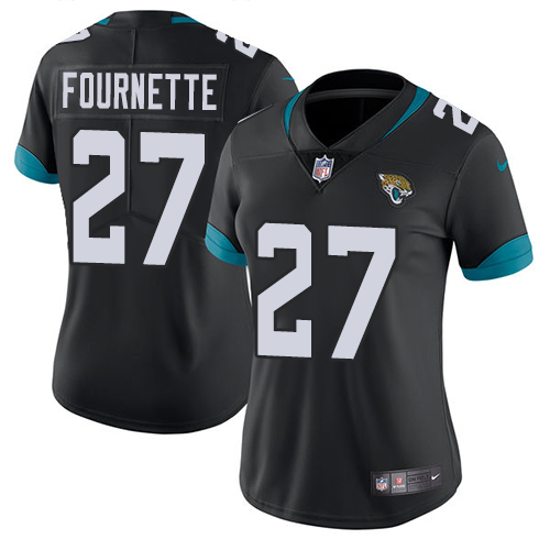 Nike Jacksonville Jaguars 27 Leonard Fournette Black Team Color Women Stitched NFL Vapor Untouchable Limited Jersey